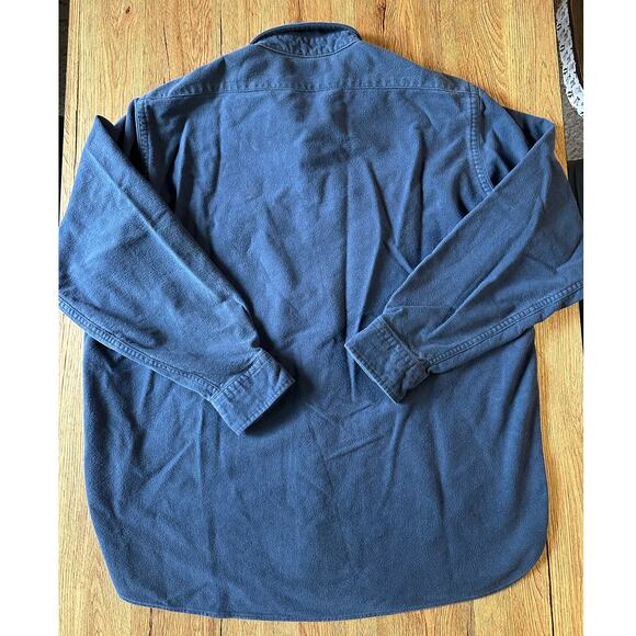 L.L. Bean Vtg Navy Blue Button Down Size Large - Picture 6 of 6